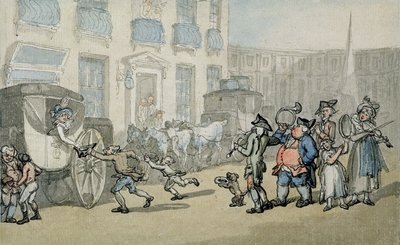 Voyage de Matthew Bramble à Bath : Arrivée à Bath - Thomas Rowlandson